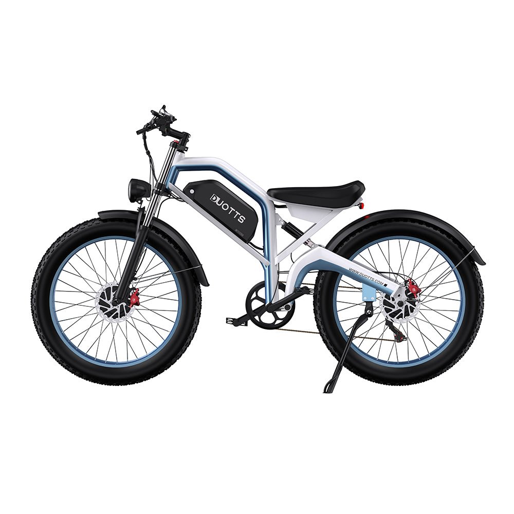 Fat bike elettrica Duotts N26 vista di lato in colore grigio