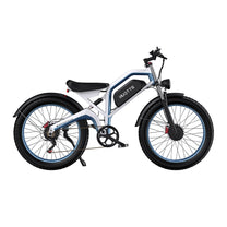 Fat bike elettrica Duotts N26 vista dal lato opposto in colore grigio