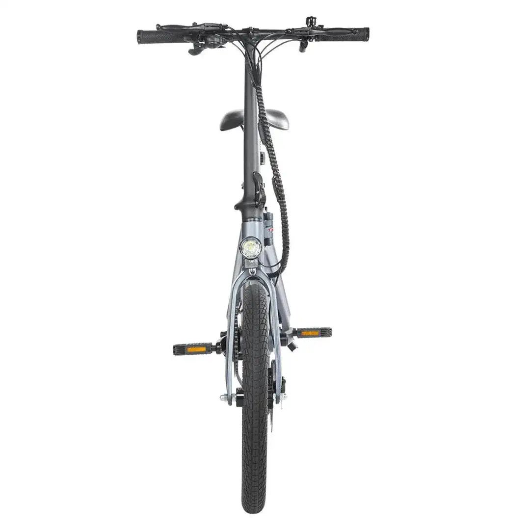 Bici elettrica pieghevole DYU T1 vista di fronte