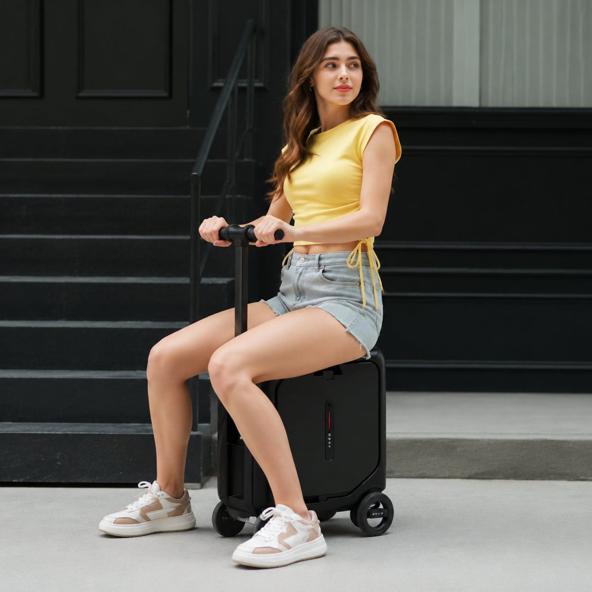 Elektrisk åkbar resväska – AeroDrive Pro Edition - Åkbar resväska - Wheelyshop