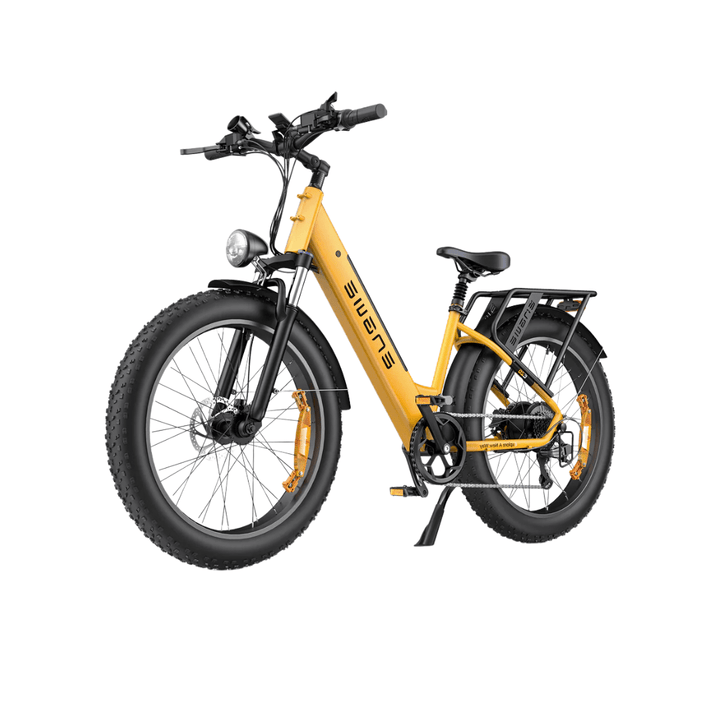 Fat bike elettrica ENGWE E26 vista di tre quarti in colore giallo