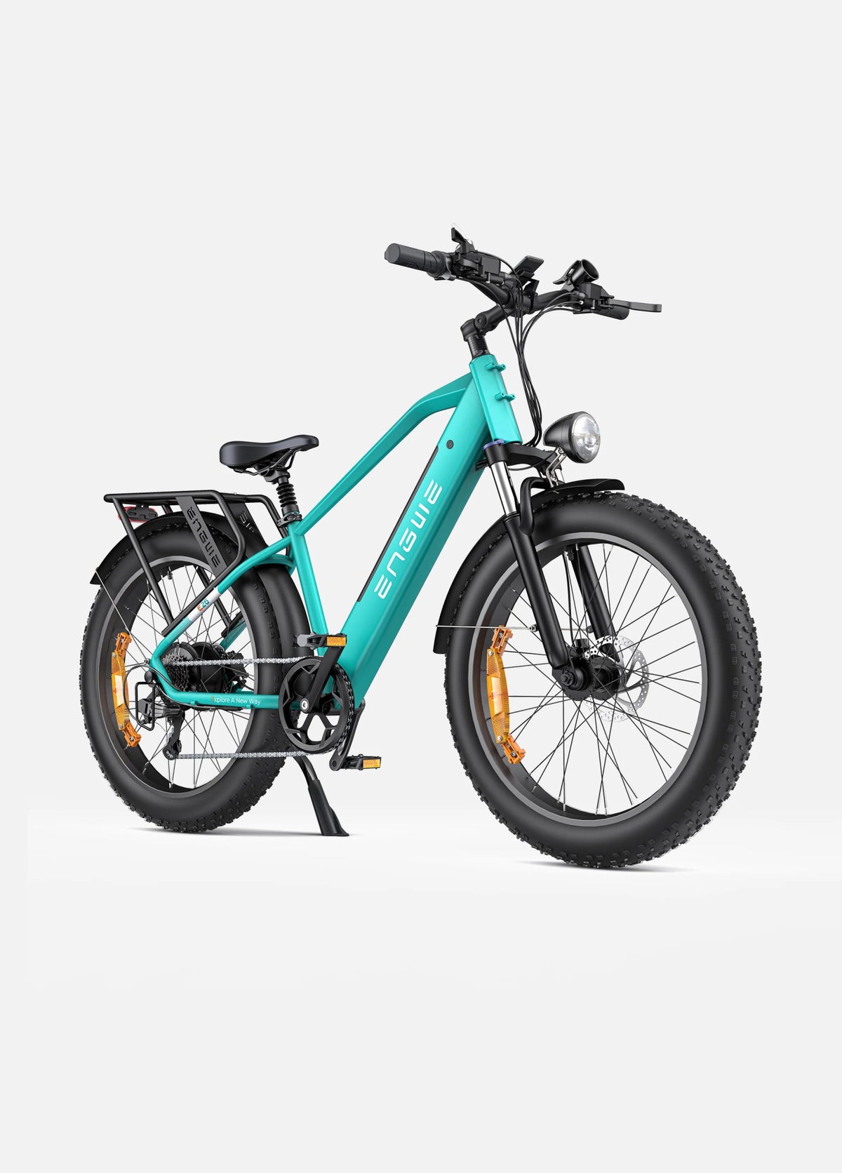 Fat bike elettrica ENGWE E26 vista di tre quarti in colore verde