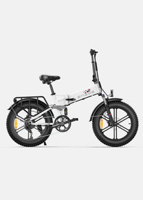 Fat bike elettrica pieghevole ENGWE ENGINE X vista di lato in colore bianco