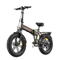Fat bike elettrica pieghevole ENGWE EP-2 Boost vista di tre quarti in colore nero