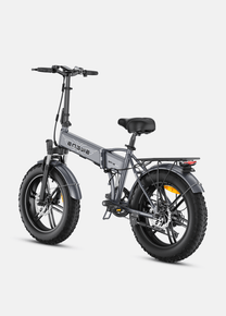 Fat bike elettrica pieghevole ENGWE EP-2 Boost vista di tre quarti in colore grigio