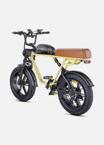 Fat bike elettrica ENGWE M1 vista di tre quarti in colore giallo