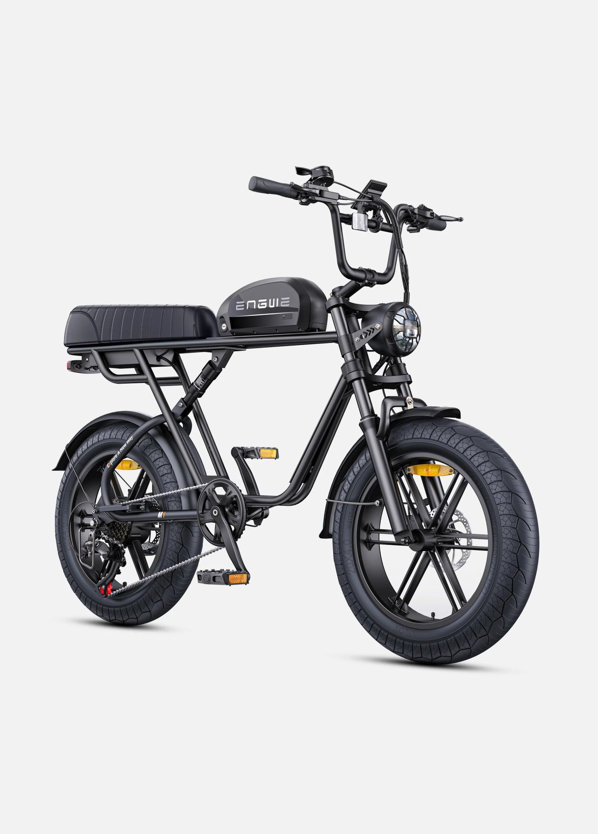 Fat bike elettrica ENGWE M1 vista di tre quarti in colore nero