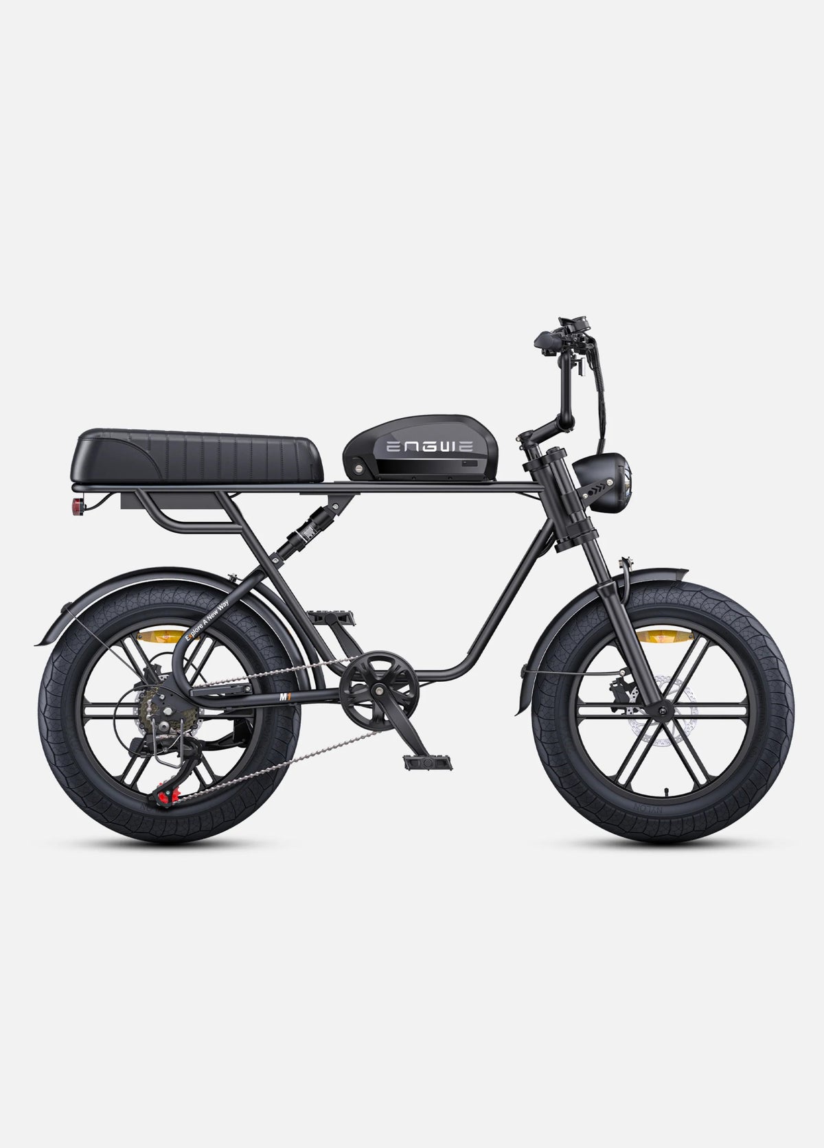Fat bike elettrica ENGWE M1 vista di lato in colore nero