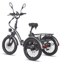 Triciclo elettrico Fafrees F20 Mate visto di tre quarti in colore grigio