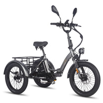 Triciclo elettrico Fafrees F20 Mate visto dal lato opposto in colore grigio