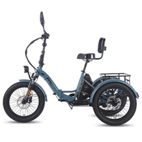 Triciclo elettrico Fafrees F20 Mate visto di lato in colore blu