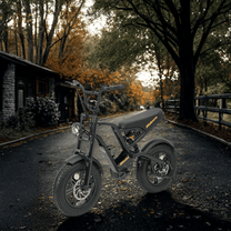 Persona alla guida della fat bike elettrica Hidoes B6 Mini in città