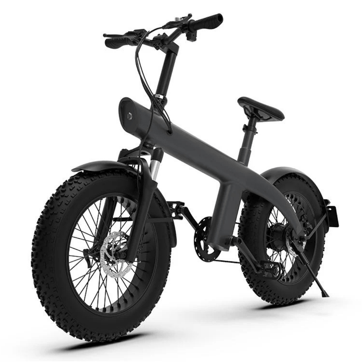 Fat bike elettrica HX Q3 Plus vista di tre quarti in colore grigio