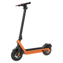 Monopattino elettrico HX X9 Plus visto di tre quarti in colore arancione