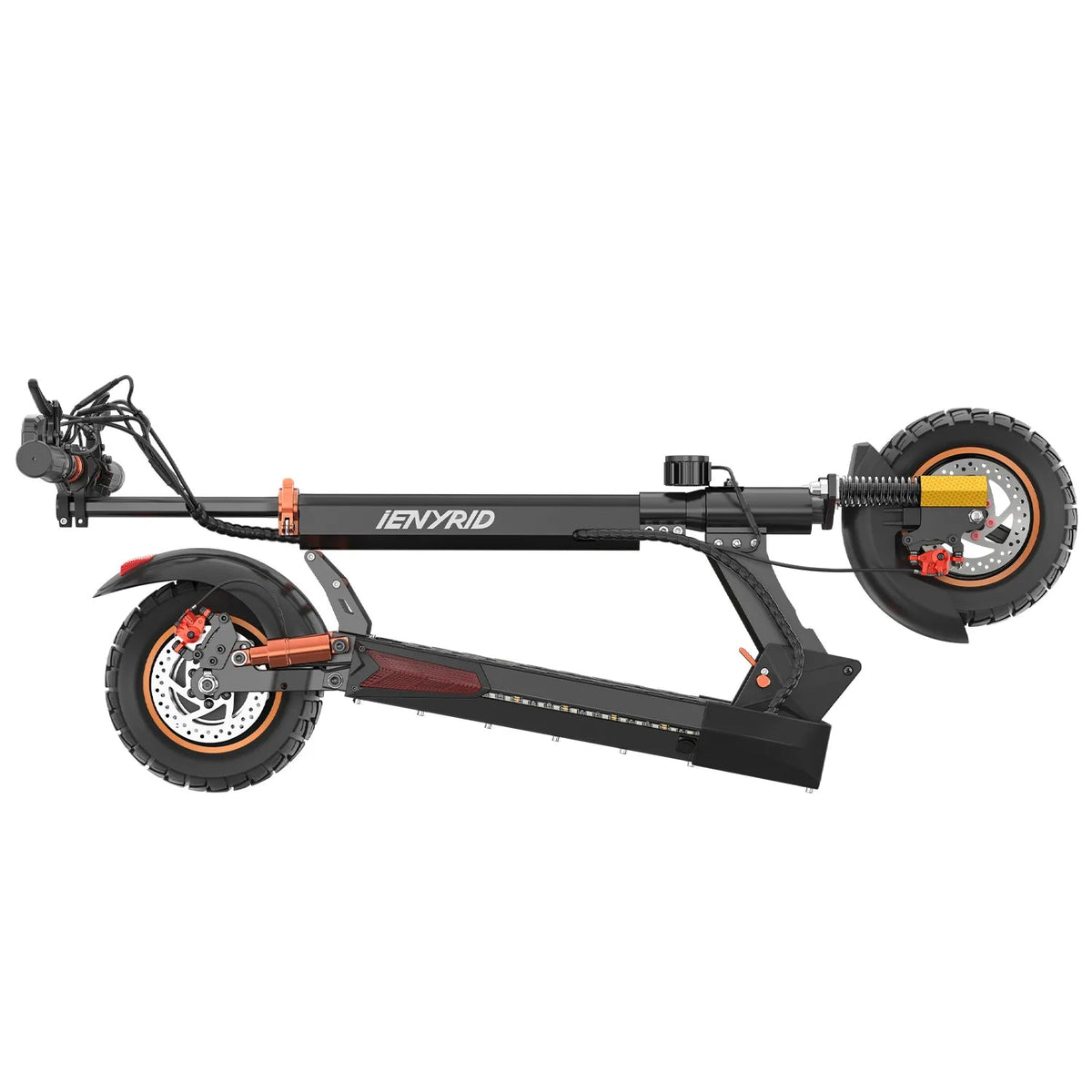Monopattino elettrico iENYRID M4 PRO S+ MAX piegato dal lato opposto
