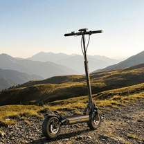 Monopattino elettrico iScooter W9 Air visto di lato su un prato