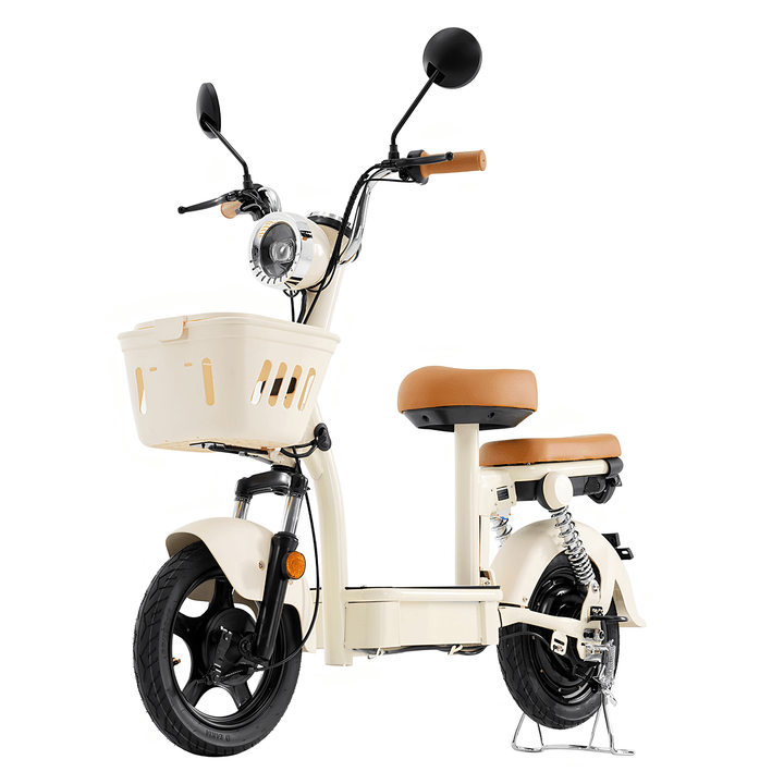 Monopattino elettrico iScooter Y16 visto di tre quarti con sellino