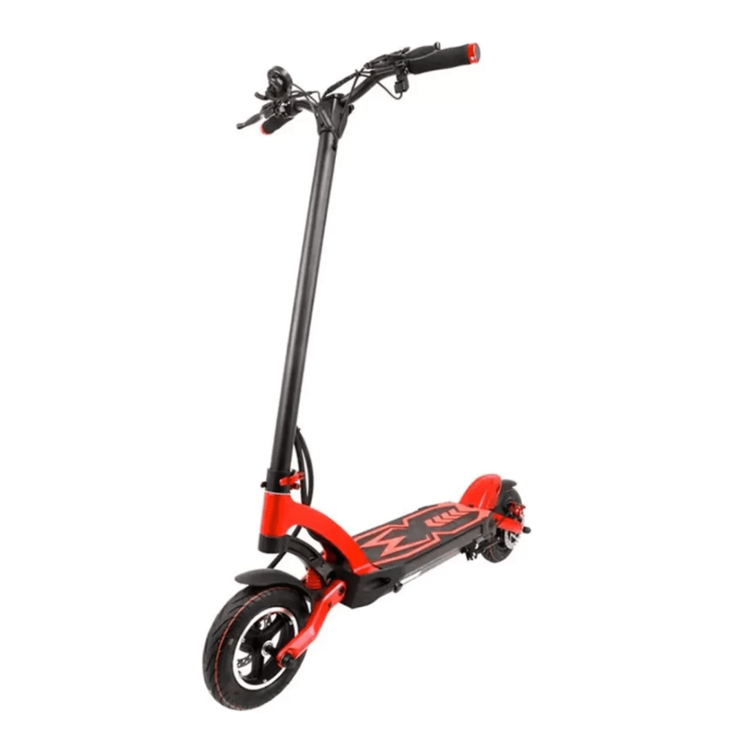 Monopattino elettrico KAABO MANTIS 10 ECO visto di tre quarti in colore rosso