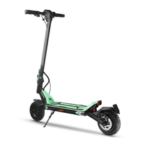 Monopattino elettrico KAABO URBAN visto di tre quarti dal lato opposto in colore verde
