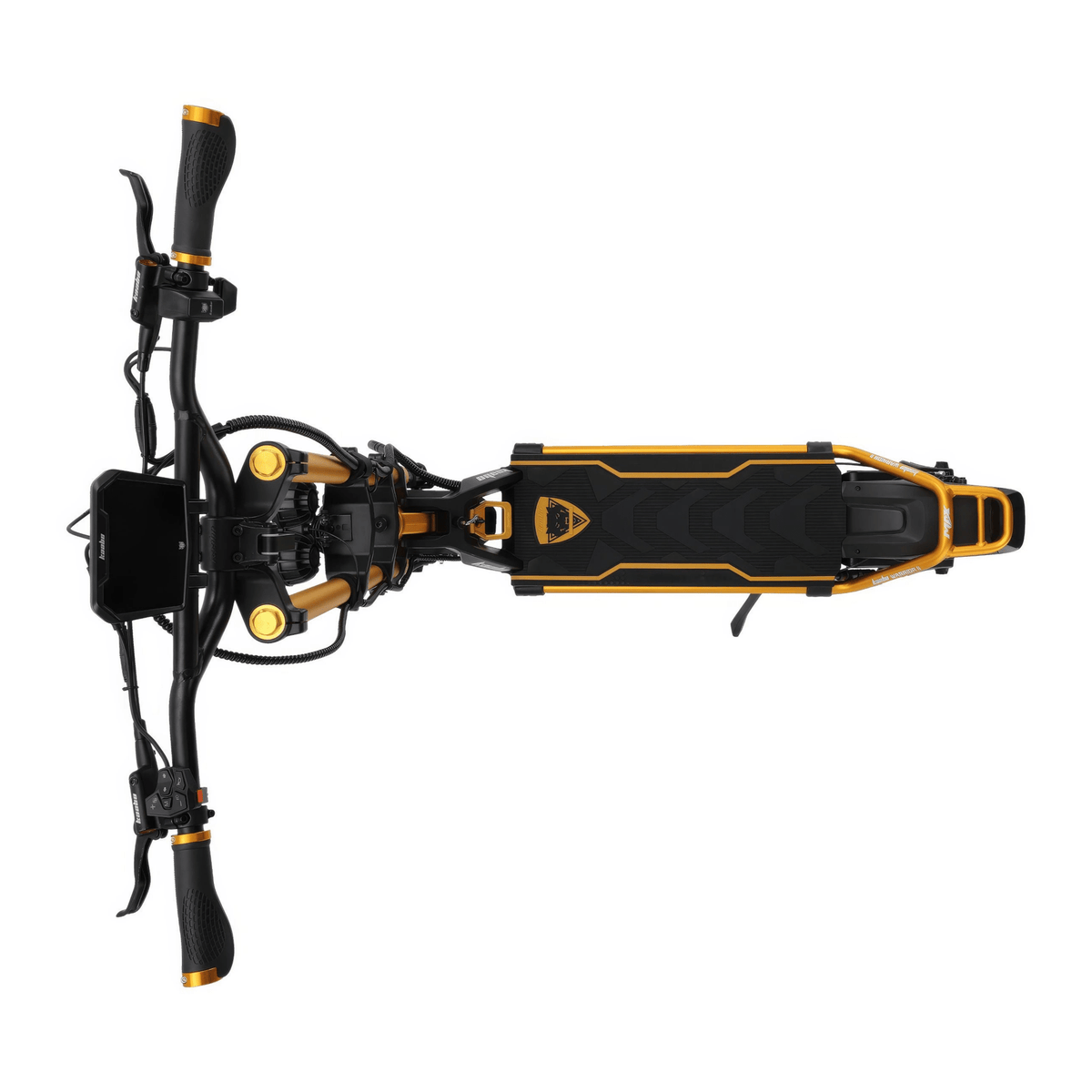 Monopattino elettrico KAABO WOLF WARRIOR 11 MAX visto dall'alto in colore oro