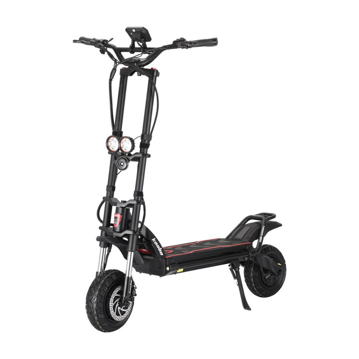 Monopattino elettrico KAABO WOLF WARRIOR 11 MAX visto di tre quarti in colore nero