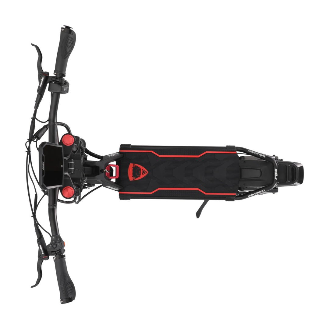 Monopattino elettrico KAABO WOLF WARRIOR 11 MAX visto dall'alto in colore nero