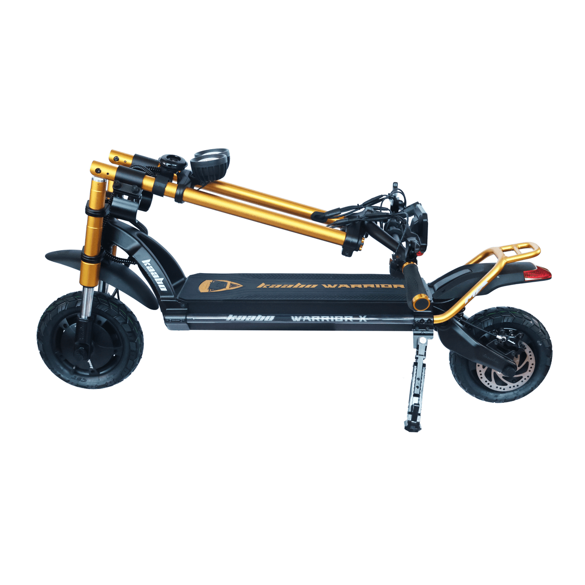Monopattino elettrico KAABO WOLF WARRIOR X MAX piegato in colore oro