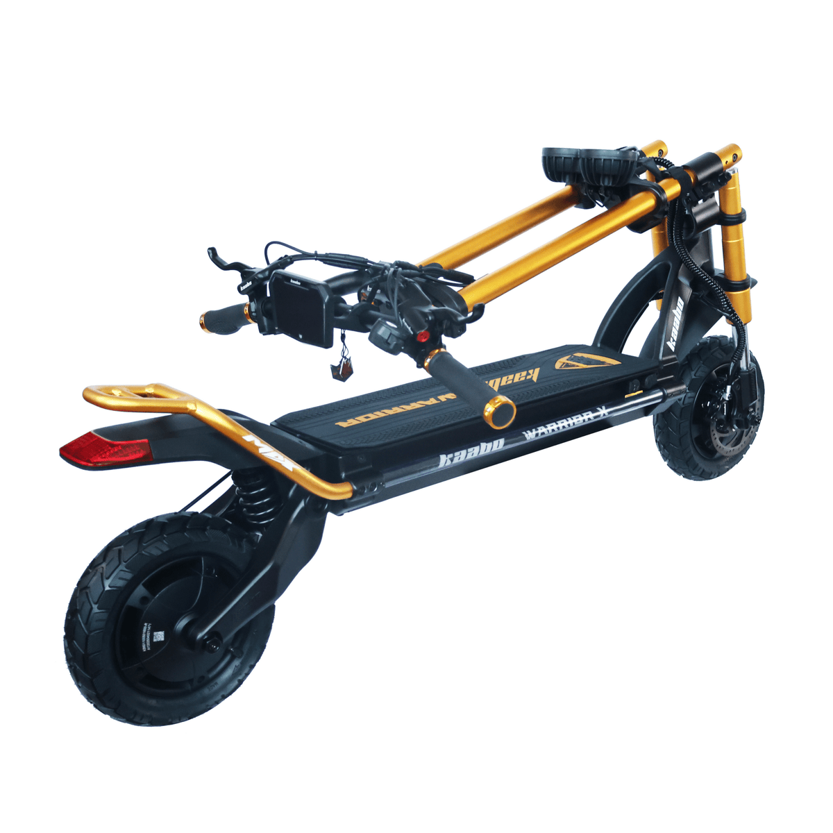 Monopattino elettrico KAABO WOLF WARRIOR X MAX piegato in colore oro