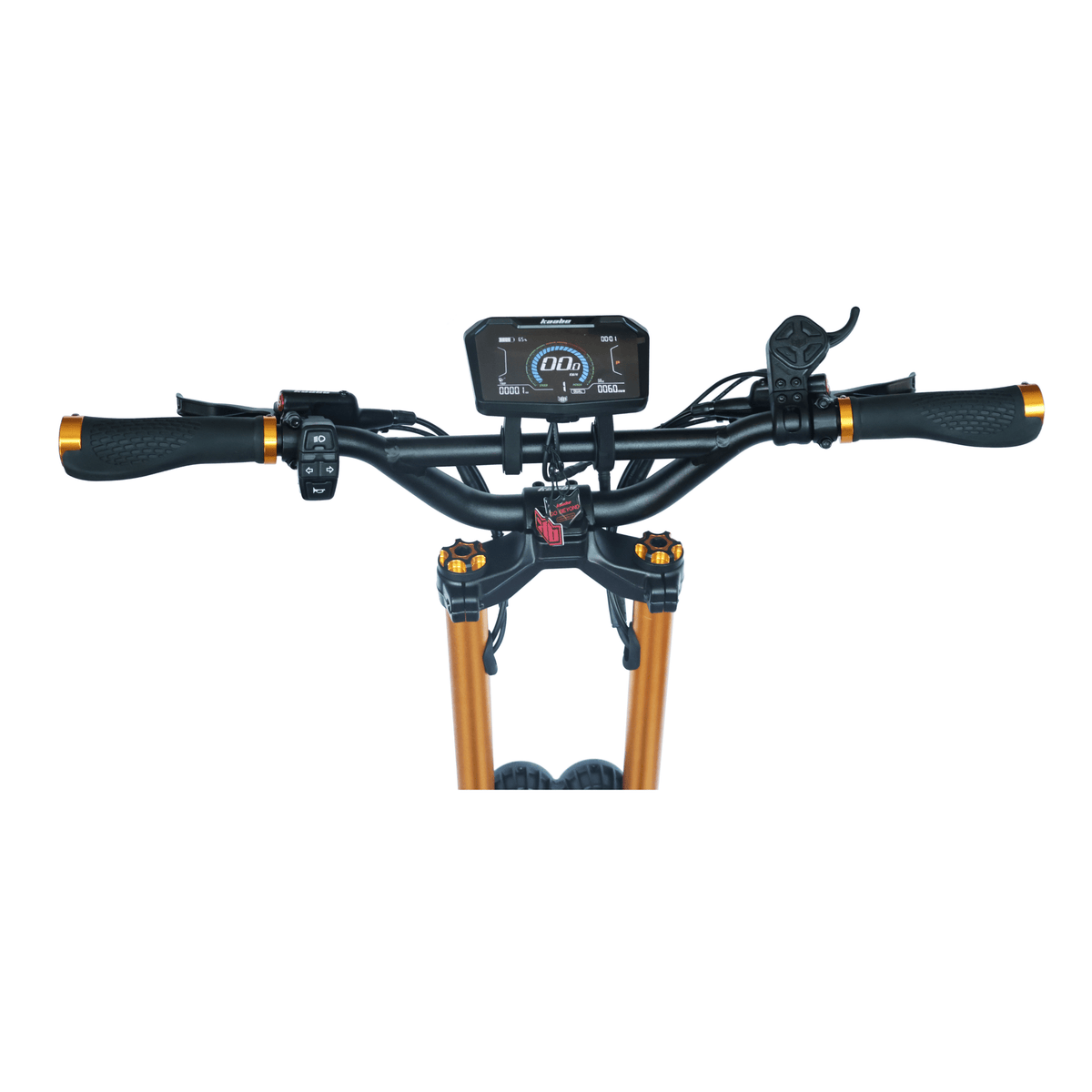 Manubrio del KAABO WOLF WARRIOR X MAX con display e comandi