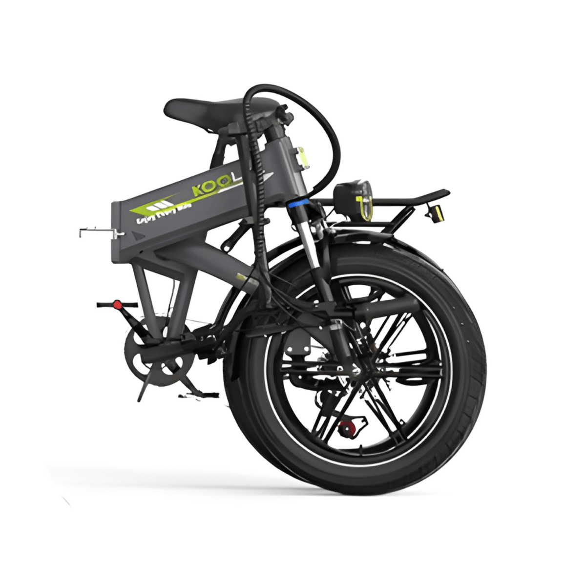 Fat bike elettrica pieghevole KOOLUX RK10 vista di tre quarti da dietro