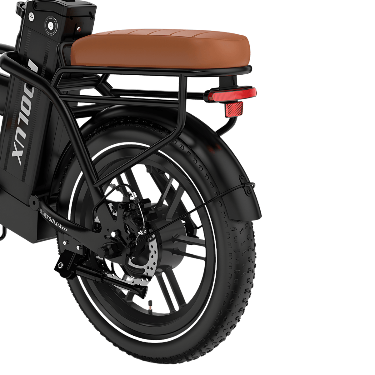 Fat bike elettrica pieghevole KOOLUX X10 vista da dietro