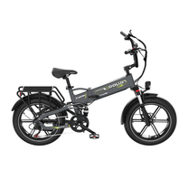 Fat bike elettrica pieghevole KOOLUX X12 Pro vista di lato in colore grigio