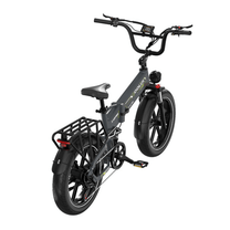 Fat bike elettrica pieghevole KOOLUX X12 Pro vista di tre quarti da dietro in colore grigio