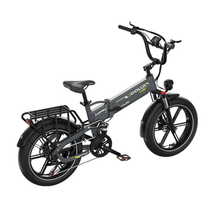 Fat bike elettrica pieghevole KOOLUX X12 Pro vista di tre quarti da dietro in colore grigio