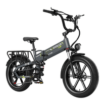 Fat bike elettrica pieghevole KOOLUX X12 Pro vista di tre quarti in colore grigio