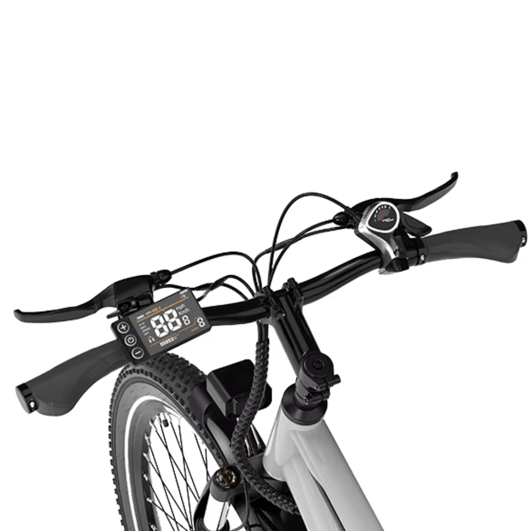 Manubrio della KOOLUX X15 con display e comandi in colore bianco