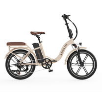 Fat bike elettrica pieghevole KOOLUX X16 vista di lato in colore beige