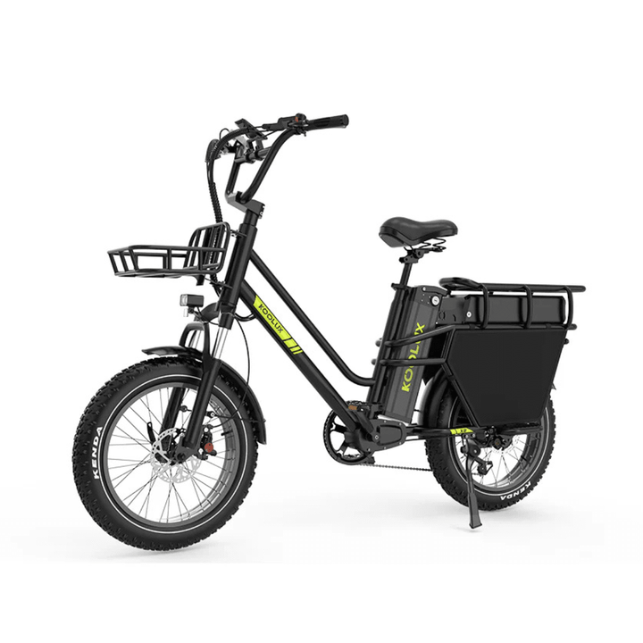 Fat bike elettrica KOOLUX X8 vista di tre quarti in colore nero