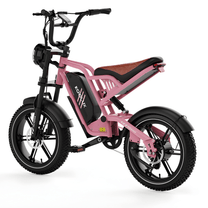 Fat bike elettrica KOOLUX X9 Mini vista di tre quarti in colore rosa