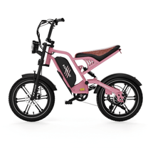 Fat bike elettrica KOOLUX X9 Mini vista di lato in colore rosa