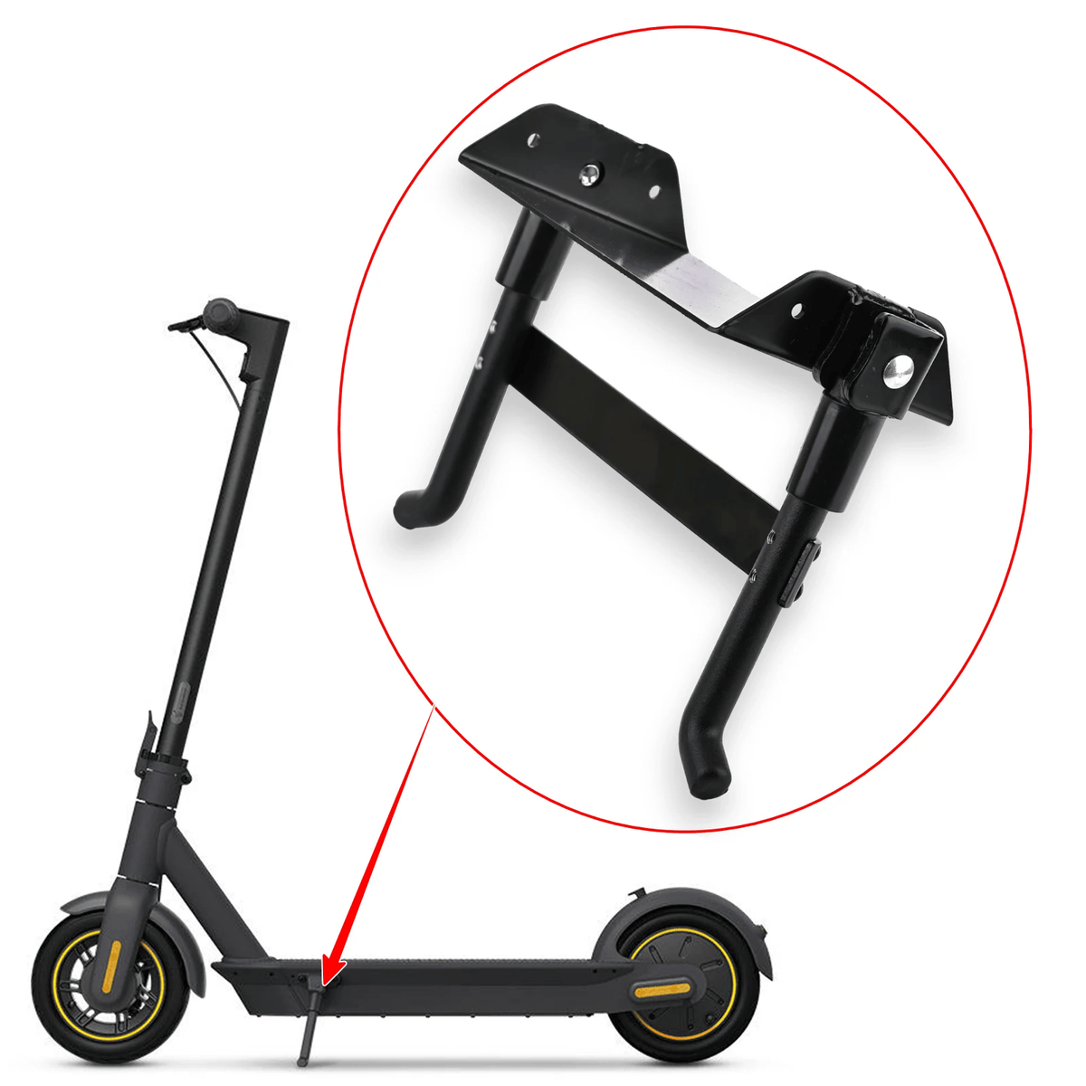 Posizione sul monopattino elettrico: cavalletto doppio Monorim per Ninebot