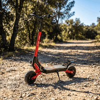 Monopattino elettrico Nanrobot D4+MAX visto di lato in colore rosso