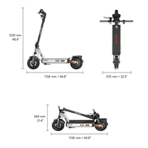 Disegno con le misure del monopattino elettrico NAVEE G5