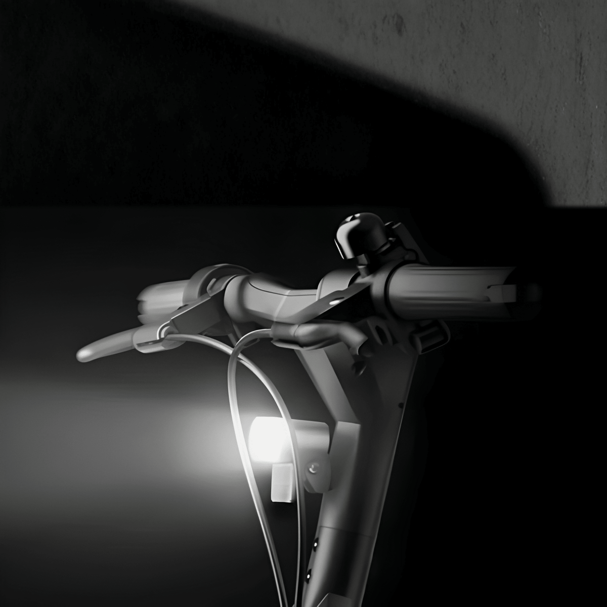 Monopattino elettrico NAVEE ST3 con le luci accese