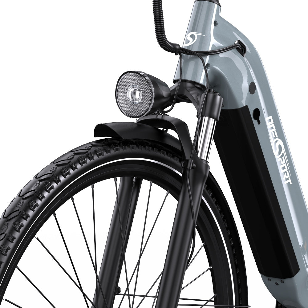 Faro anteriore dell'OneSport OT05 Pro in colore azzurro