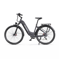 Bici elettrica OneSport OT05 Pro vista di lato in colore nero