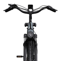Manubrio dell'OneSport OT05 Pro con display e comandi in colore azzurro