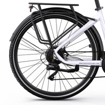 Ruota posteriore dell'OneSport OT05 Pro da dietro in colore bianco