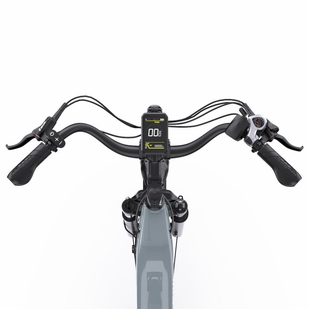 Manubrio dell'OneSport OT05 Pro in colore azzurro dall'alto