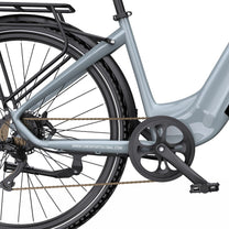 Guarnitura e pedali dell'OneSport OT05 Pro in colore azzurro